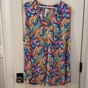 Vibrant Multicolor Sleeveless Blouse